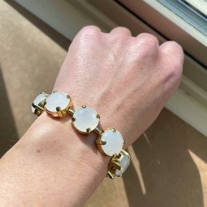 J.Crew crystal/brass bracelet